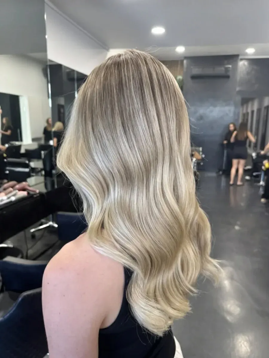 Dimensional blonde with depth kept through the root, Rokk Ebony Malvern.